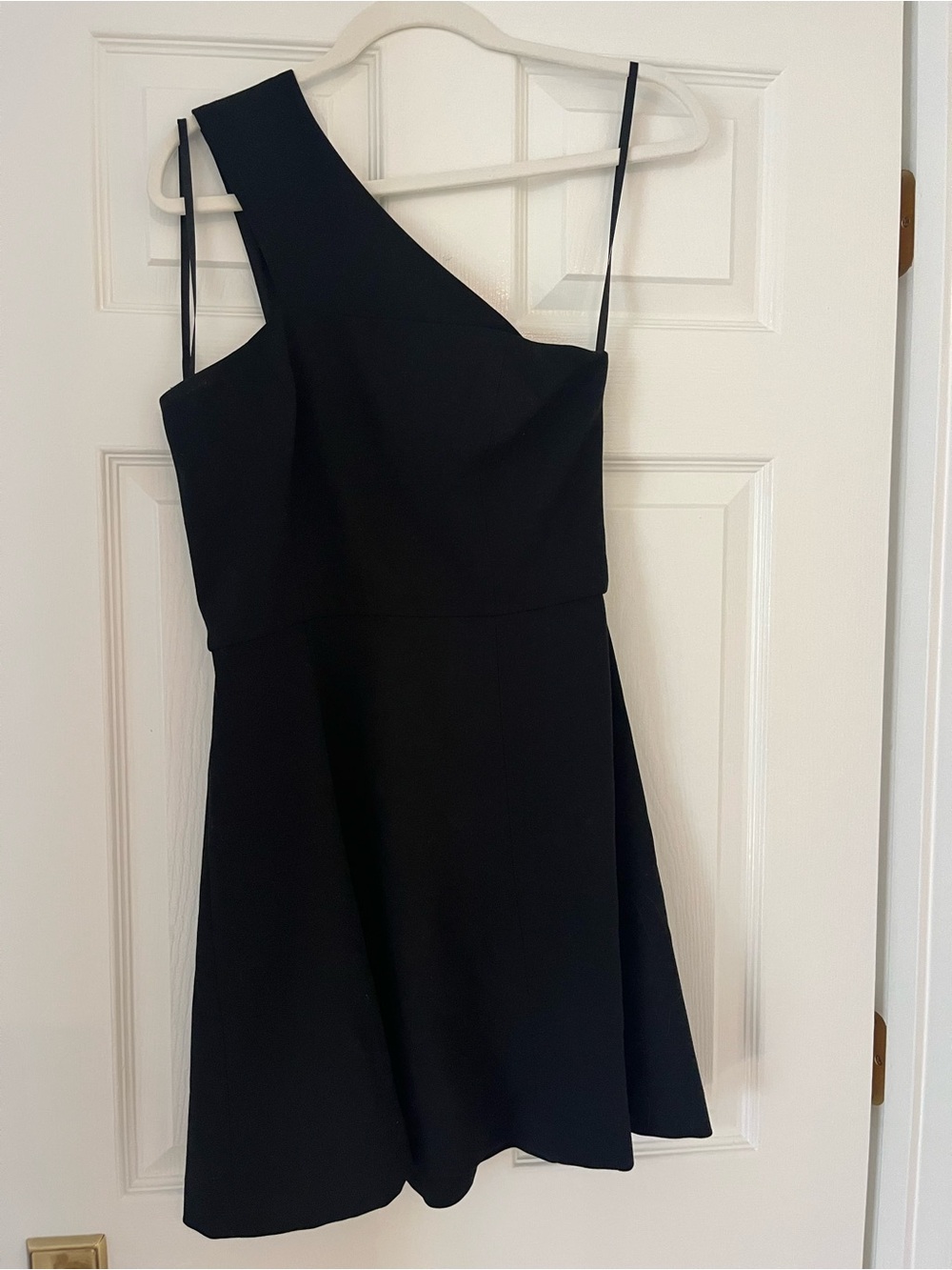 French Connection Asymmetric One-Shoulder Black Cocktail Dress